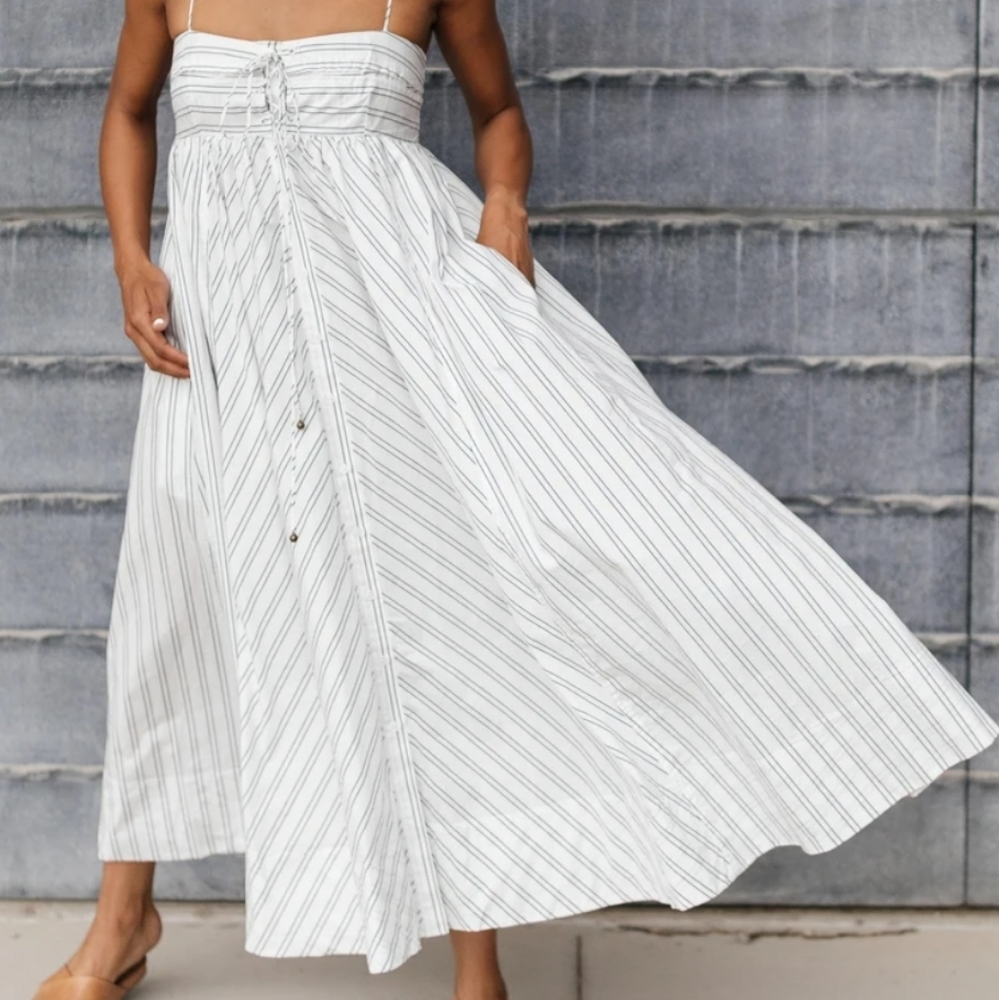 Free People | NWT Easy Breezy Striped Dress - Picture 3 of 11